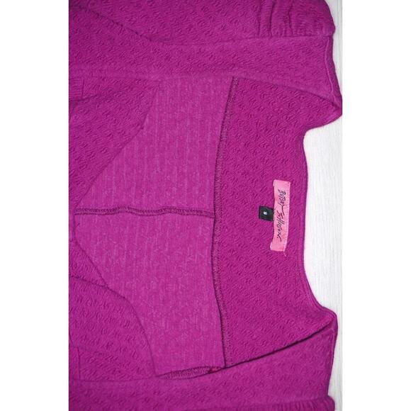 Betsey Johnson Magenta Mini Dress – Puff Sleeve Sweetheart Neck – Made in USA S - Picture 9 of 12